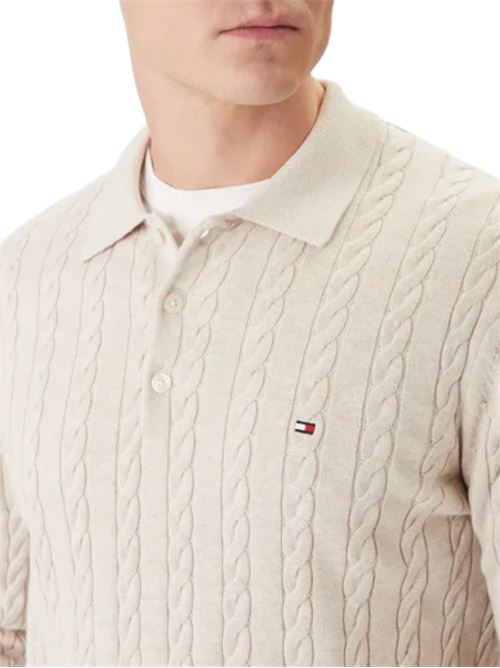 Polo in maglia a trecce Tommy Hilfiger | MW0MW41955HGF